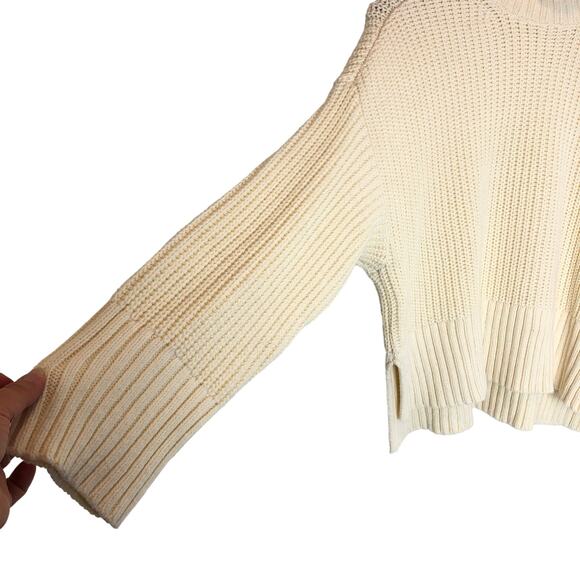 MADEWELL-Wide Rib Turtleneck Sweater- Antique Cream-M-NWT - Picture 6 of 10